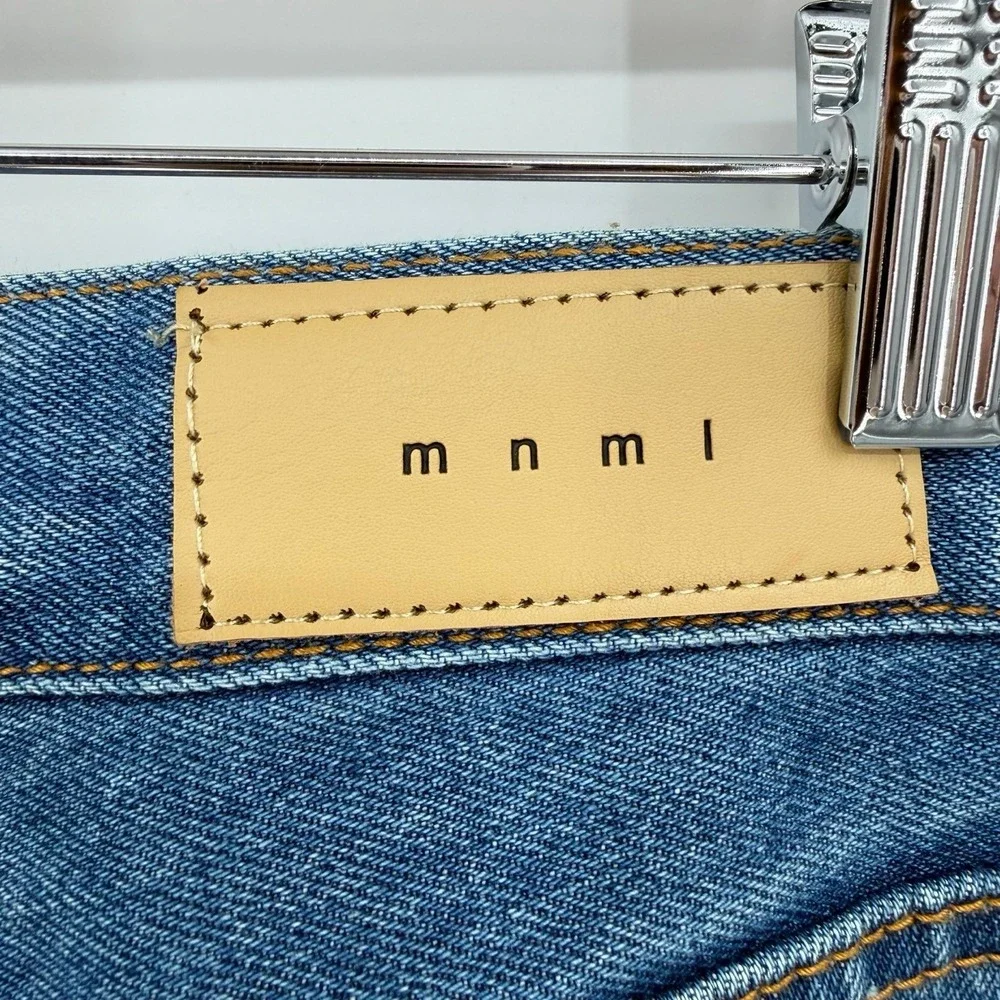 MNML Mens Size 30 D112 Fleur Straight Leg Jeans Embroidered Streetwear Y2K EUC